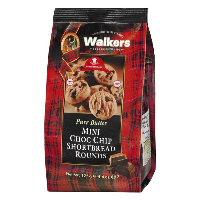 Walkers  -  Mini Shortbread Choc Chip Rounds  125 g