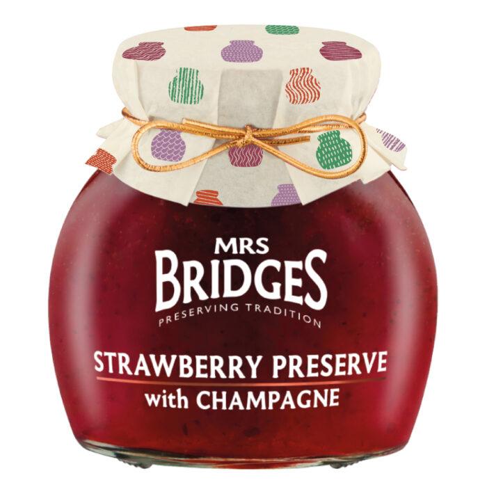 Mrs Bridges – Strawberry Preserve with Champagne 340g
