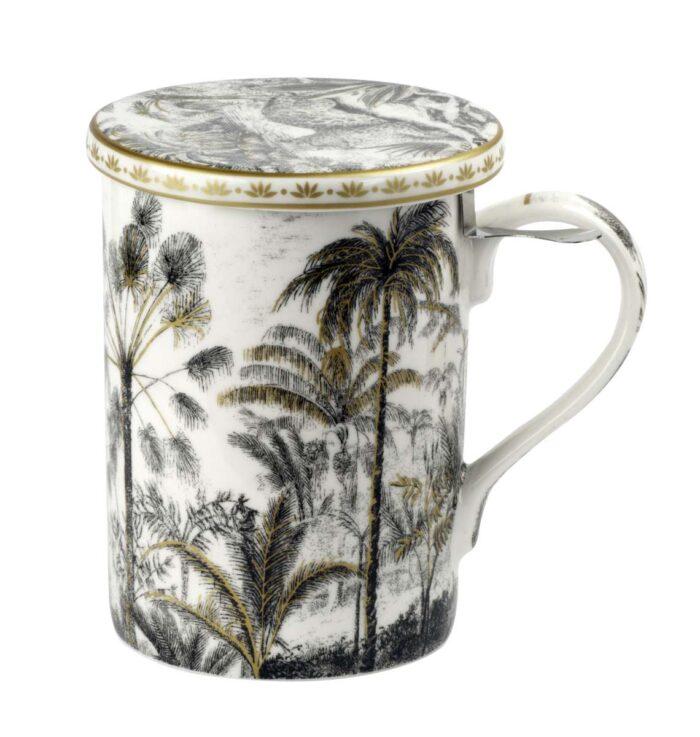 Porzellan Becher mit Deckel "Ceylon" -  350 ml