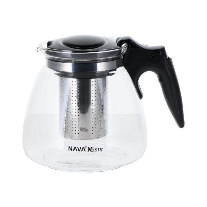 Glasteekanne "Misty" 1,1 l mit Siebeinsatz und Klappdeckel