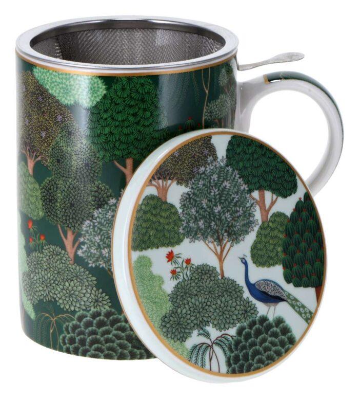 Porzellan Deckelbecher "Woodland" 350 ml