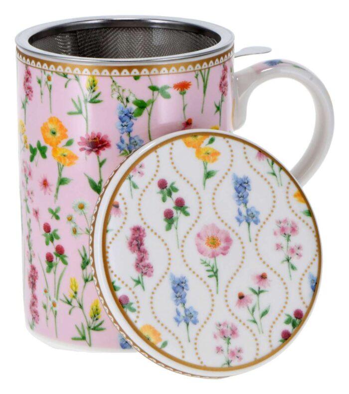 Porzellan Deckelbecher "Meadow Flowers" 350ml