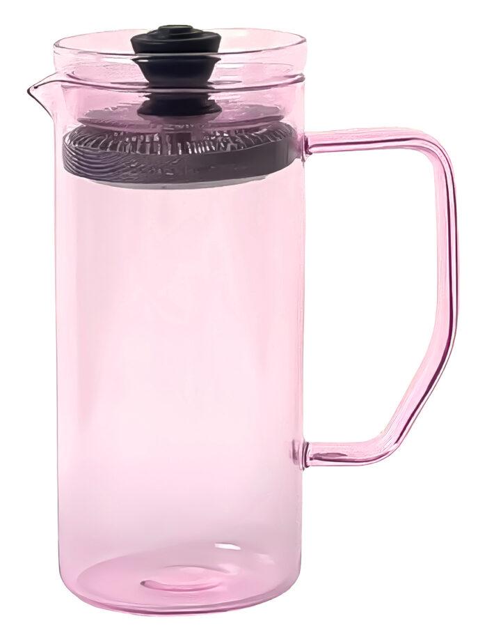 Glasteekanne Teezubereiter "TeaLuna" pink 400 ml