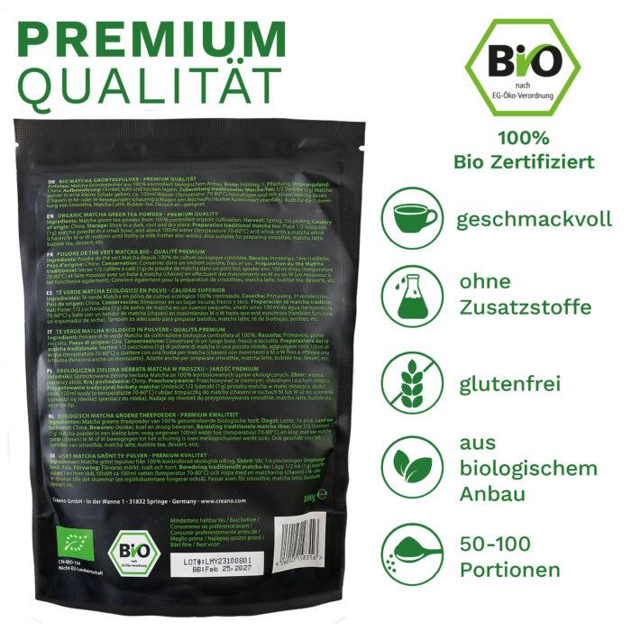 Creano Bio Matcha Tee 100g – Bild 7