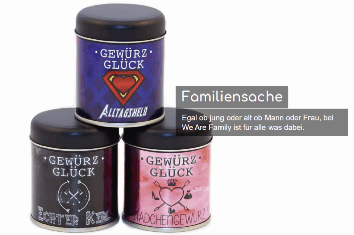Gewürzset - We Are Family
