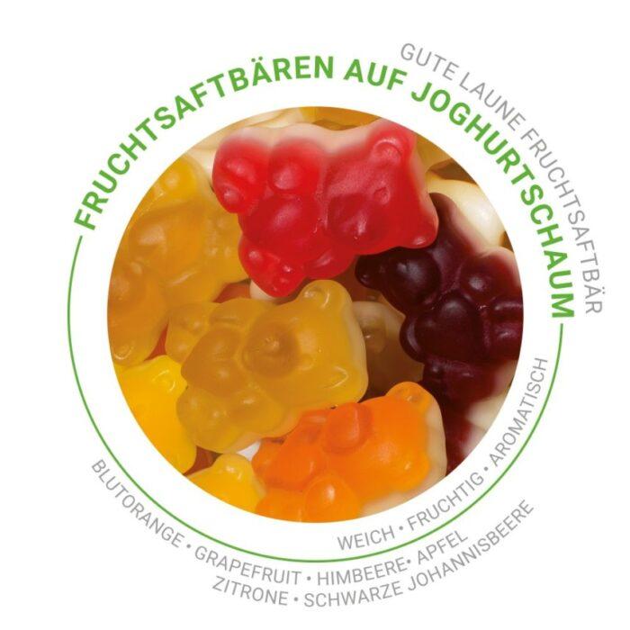 Fruchtgummis Fruchtsaftbären auf Joghurtschaum – Bild 2