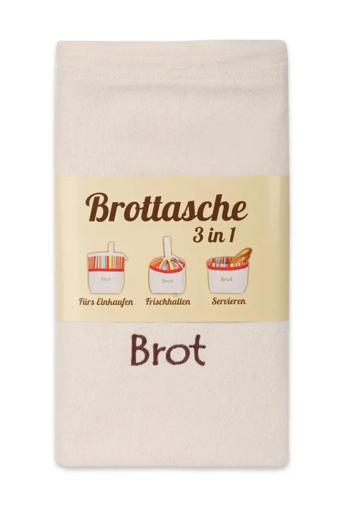 3 in 1 Brottasche "Natur" aus Baumwolle