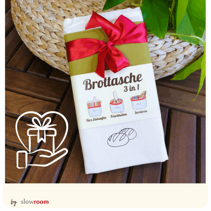 3 in 1 Brottasche "Olive" aus Baumwolle