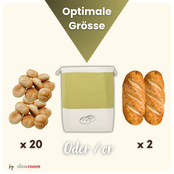 3 in 1 Brottasche "Olive" aus Baumwolle – Bild 7