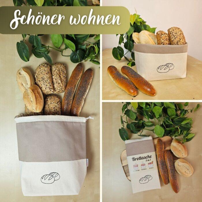 3 in 1 Brottasche "Cafe Latte" aus Baumwolle - Neuheit – Bild 7