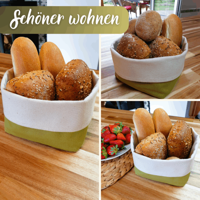 Brotkörbchen "Olive" aus Baumwolle – Bild 5