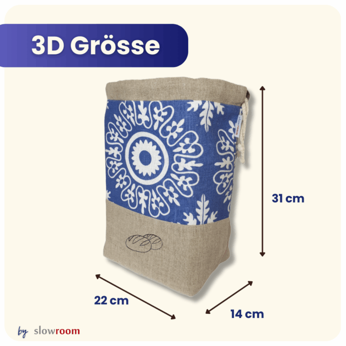 2 in 1 Brottasche "Azur" aus Leinen - Neuheit – Bild 6