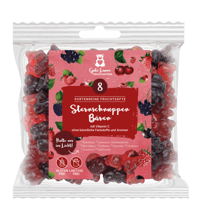 Fruchtgummi Sternschnuppen Bären - rot