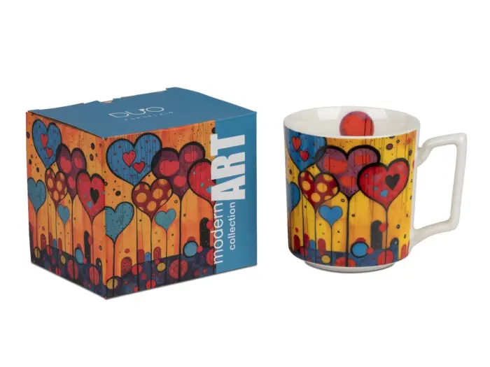 Becher Modern - Hearts - 0,45l in Geschenkbox