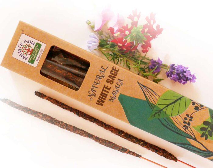 White Sage - Räucherstäbchen - Namaste India Natural – Bild 2