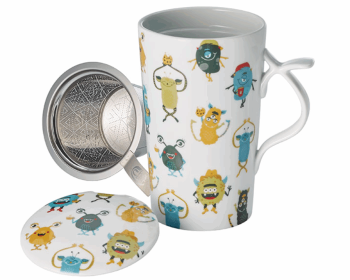 Jumbo-Kräuterteetasse "Happy Monsters"