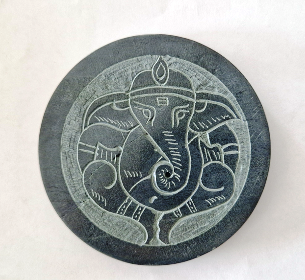 Räucher Stäbchenhalter aus Speckstein - Ganesha
